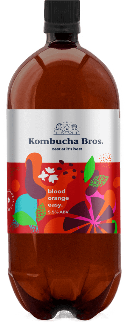 Kombucha Bros. Blood Orange Alcoholic Kombucha 1x1.25 litre Rigger