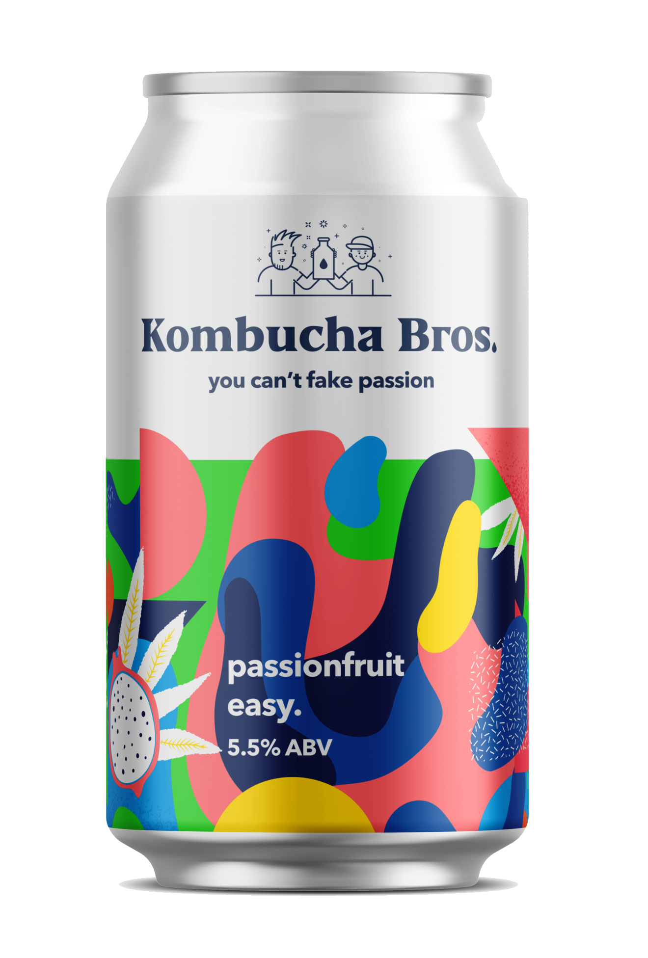 Kombucha Bros. Passionfruit Alcoholic Kombucha 12x330ml Cans