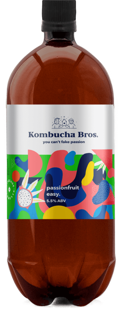 Kombucha Bros. Passionfruit Alcoholic Kombucha 1x1.25 litre Rigger