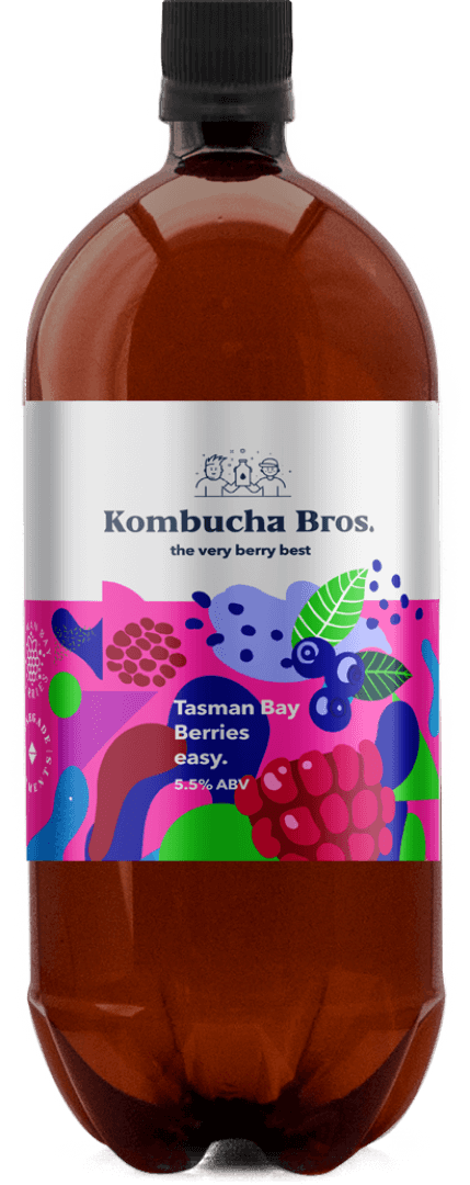 Kombucha Bros Tasman Berries Alcoholic Kombucha 1x1.25 litre Rigger