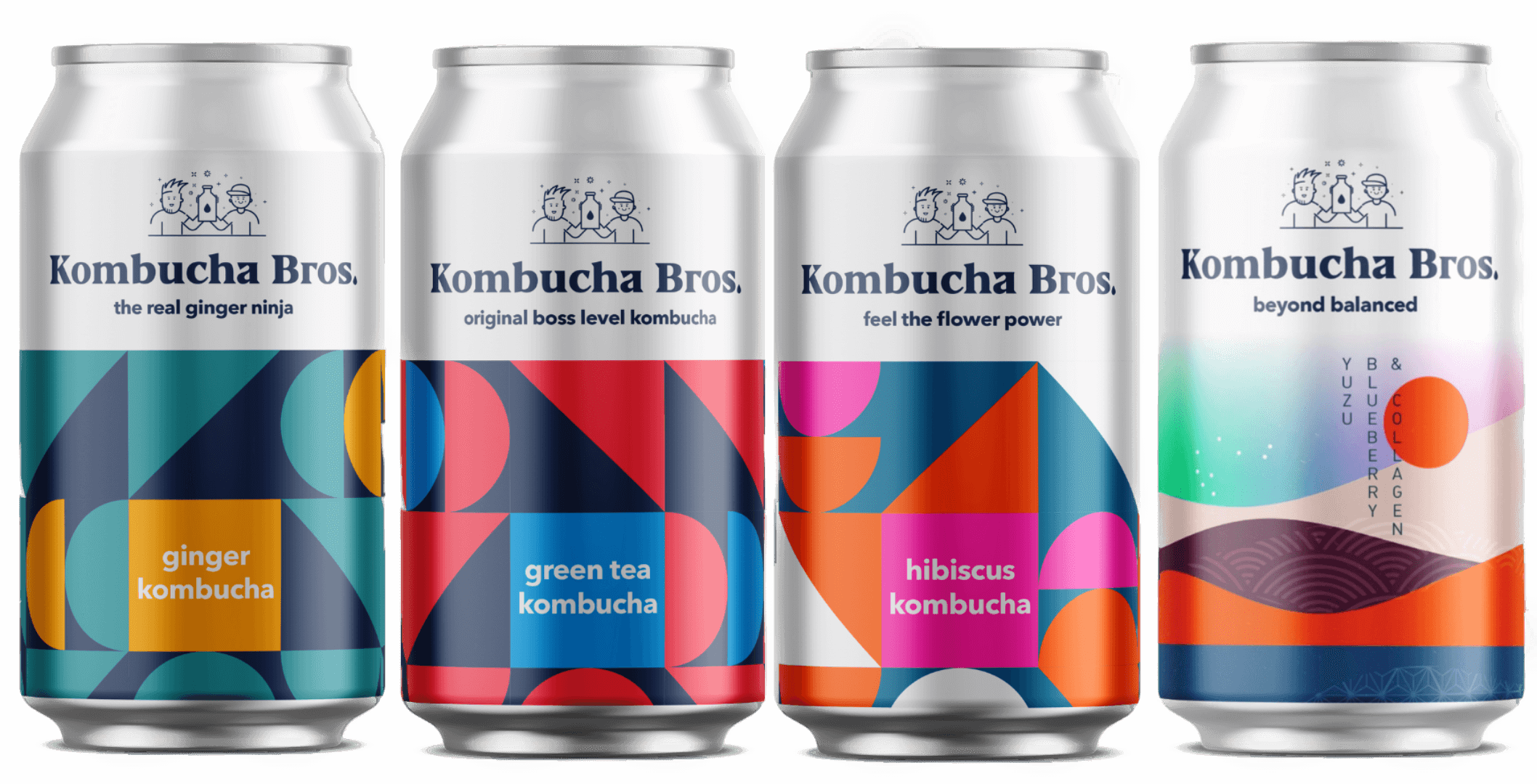 Kombucha Bros Mixed Non Alcoholic Kombucha 3-Packs, 12x330ml Cans