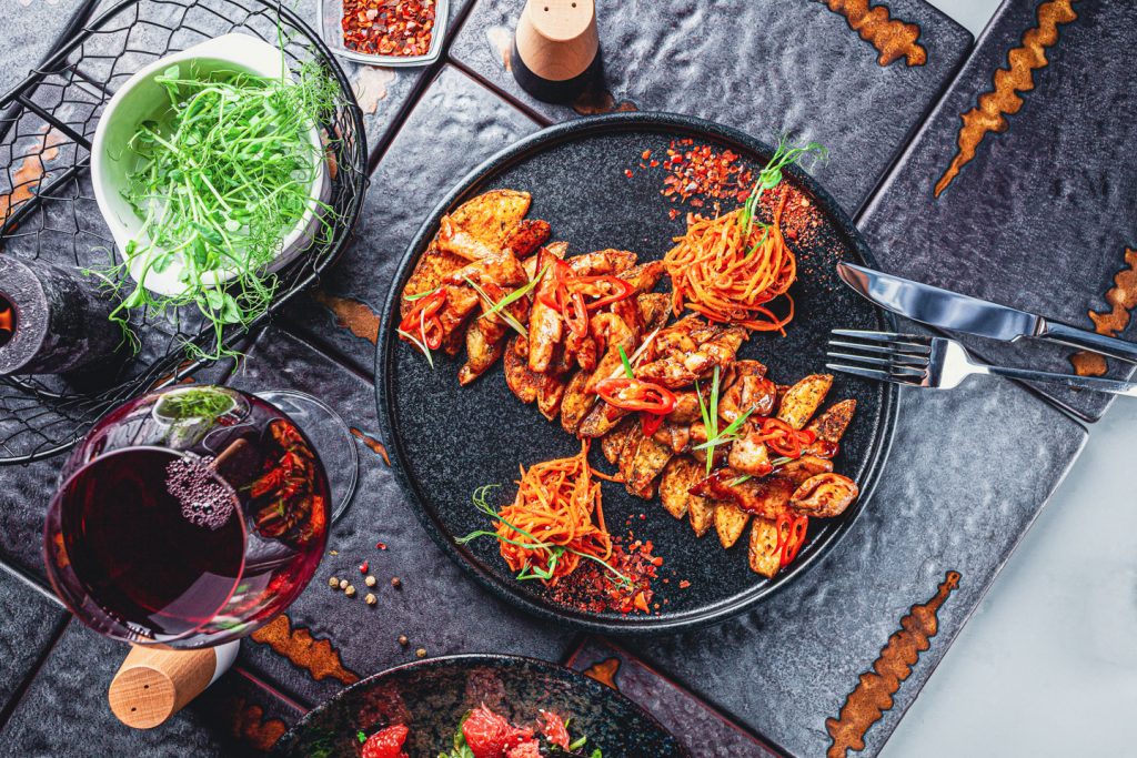 spicy chicken and shiraz