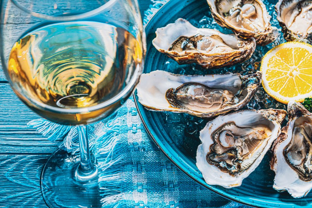 chardonnay and oysters